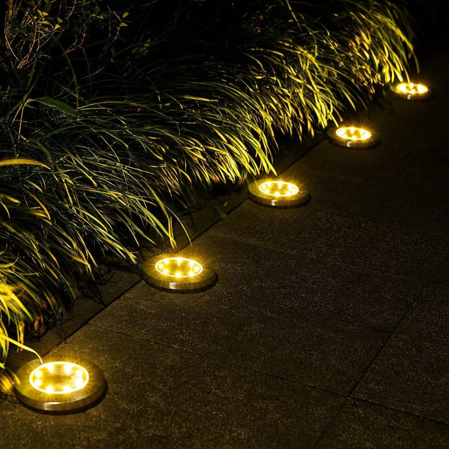 Solar LED ground lights, warm white