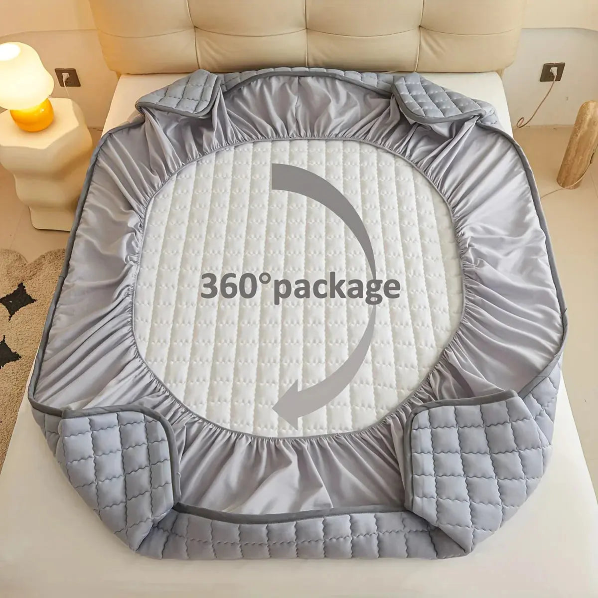 Quilted mattress protector layers