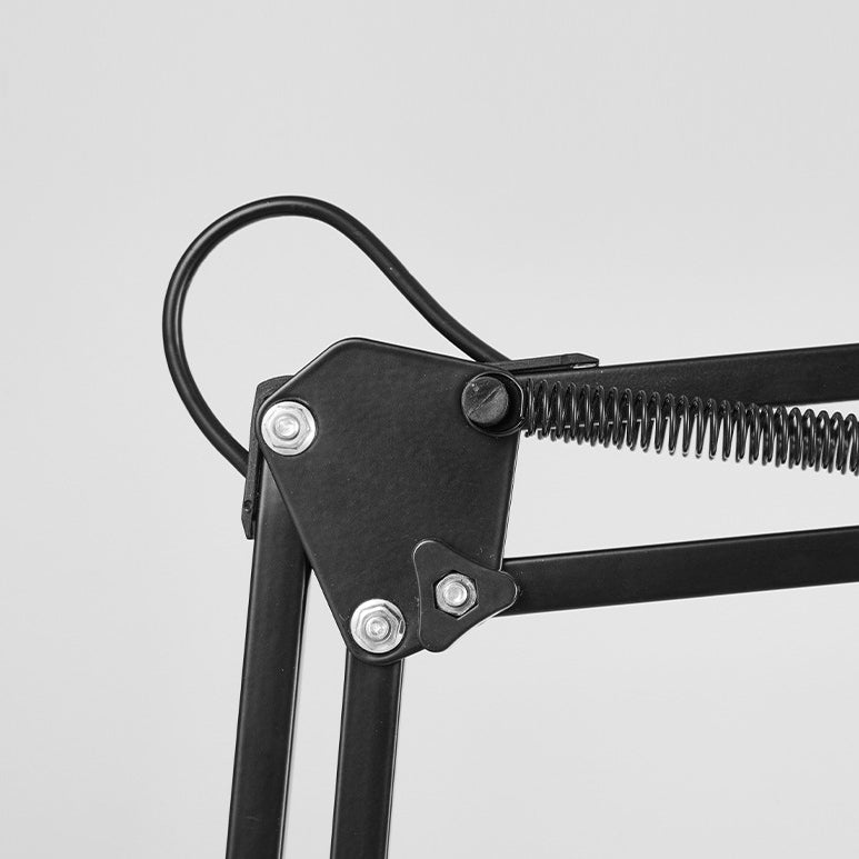 Clip-on lamp lit at night