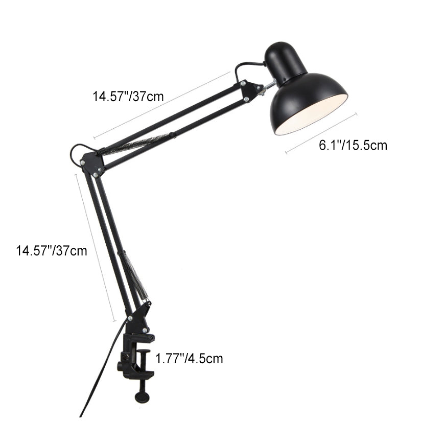 Clip-on lamp on a headboard