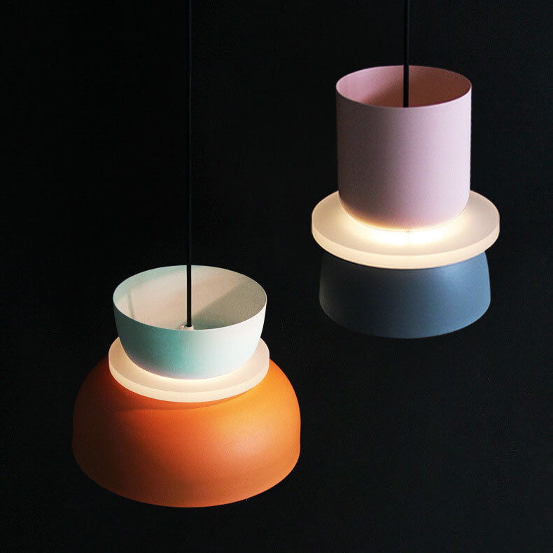 Macaron pendant light shade close-up