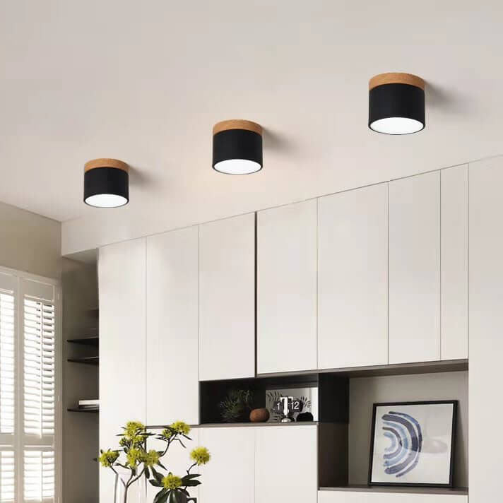Macaroon LED flush ceiling light on ceiling