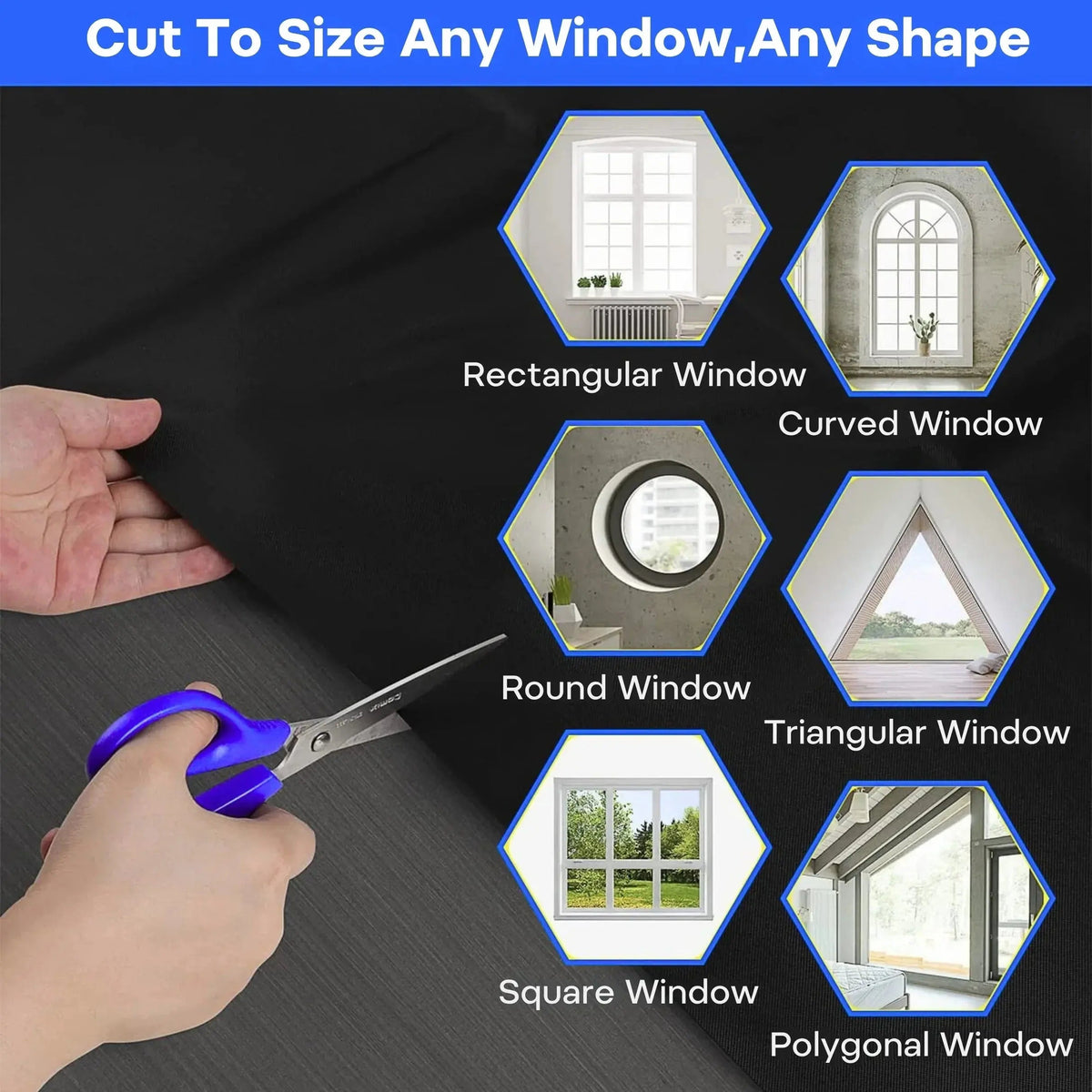 Suction cups holding shade to glass