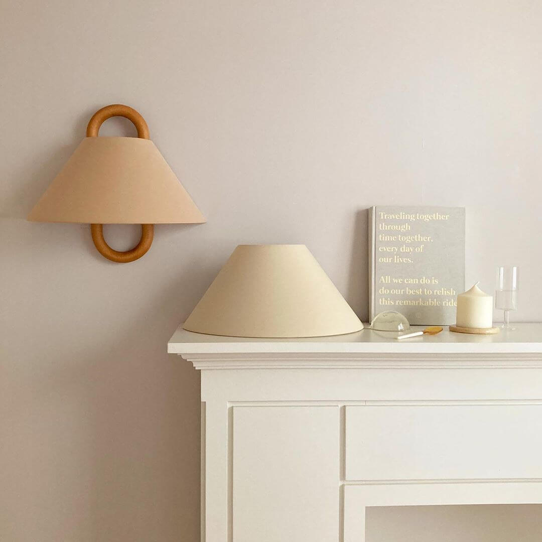 Half-moon wall light installation