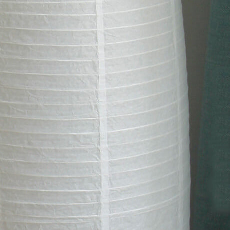 Rice paper floor lamp shade close-up