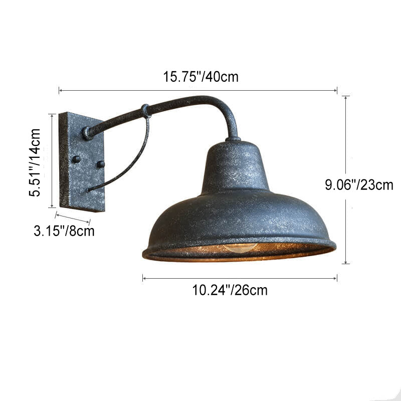 Barn wall light dimensions