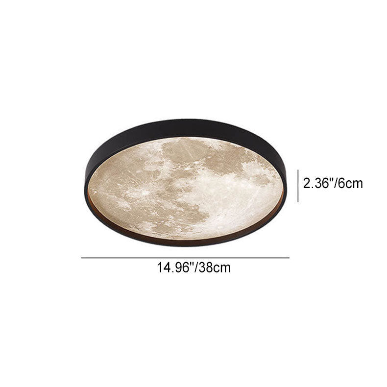 Moon ceiling light in a bedroom