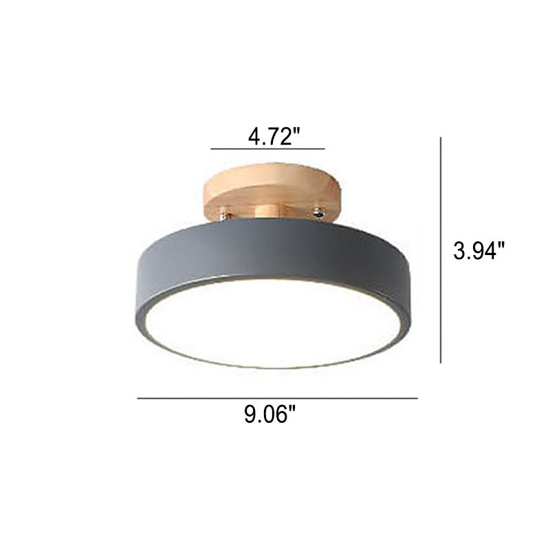 Nordic log ceiling light side view