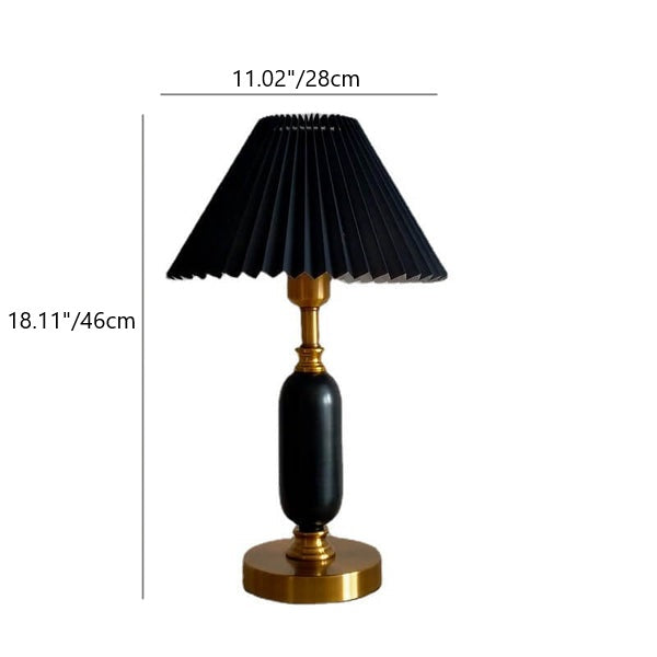 Pleated shade table lamp lifestyle view