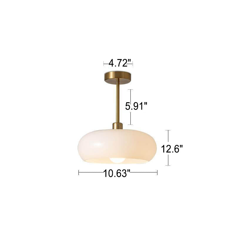 Round glass ceiling light lifestyle view