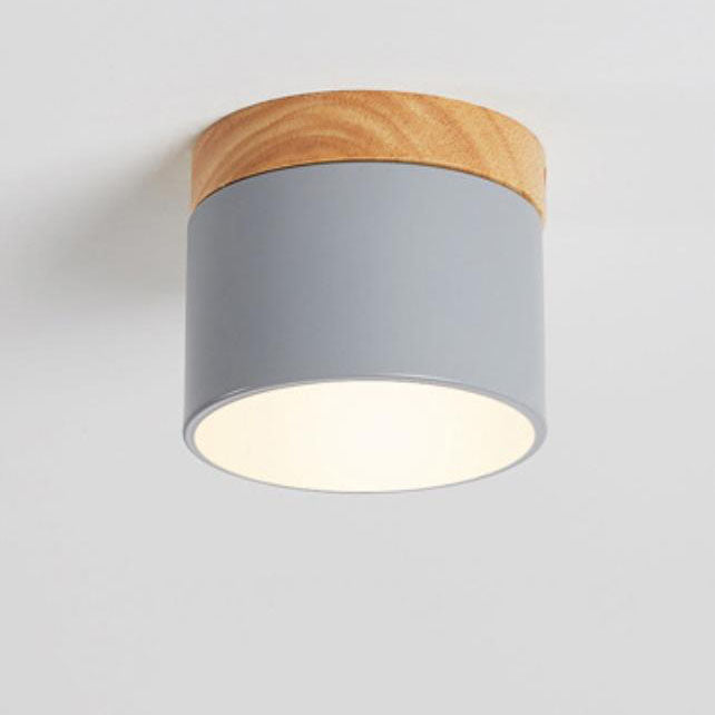 Grey macaroon LED flush ceiling light