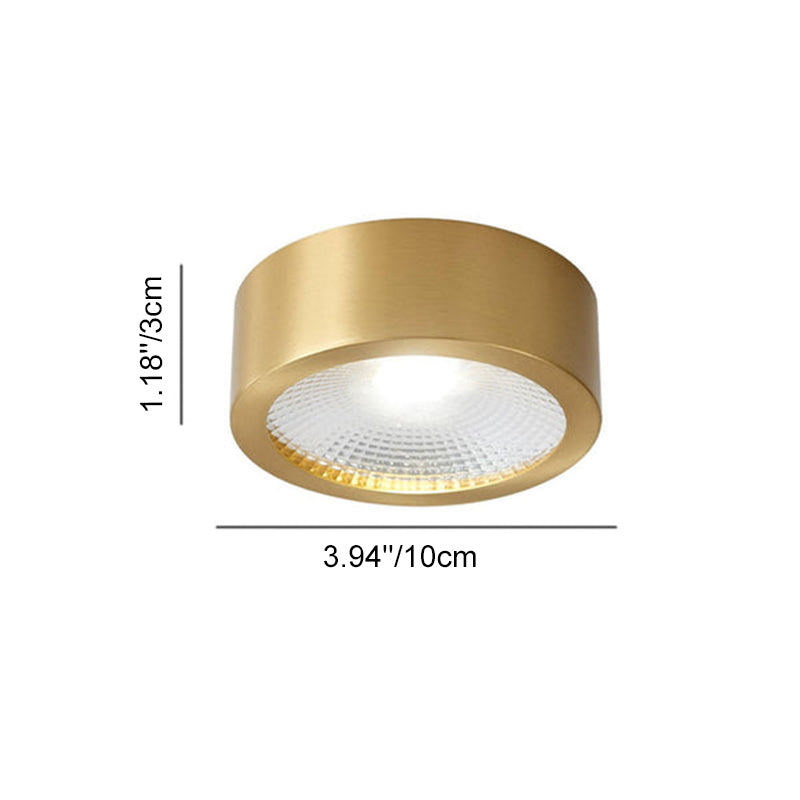 Copper flush light dimensions, medium