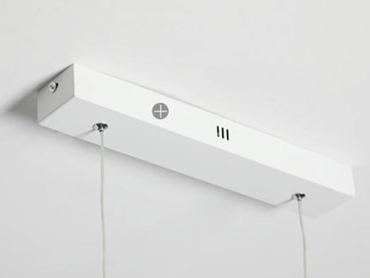 Linear chandelier end cap detail