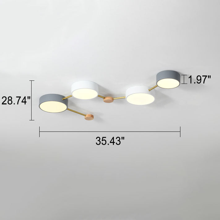 Scandinavian LED ceiling light in a living room