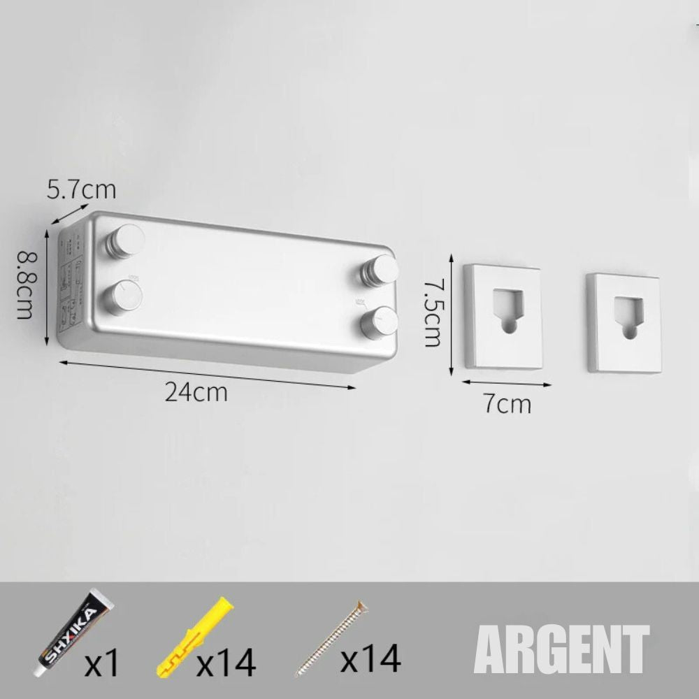 Double line clothesline in silver