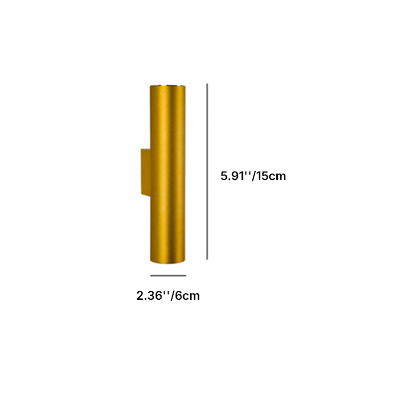 Cylinder wall light size guide