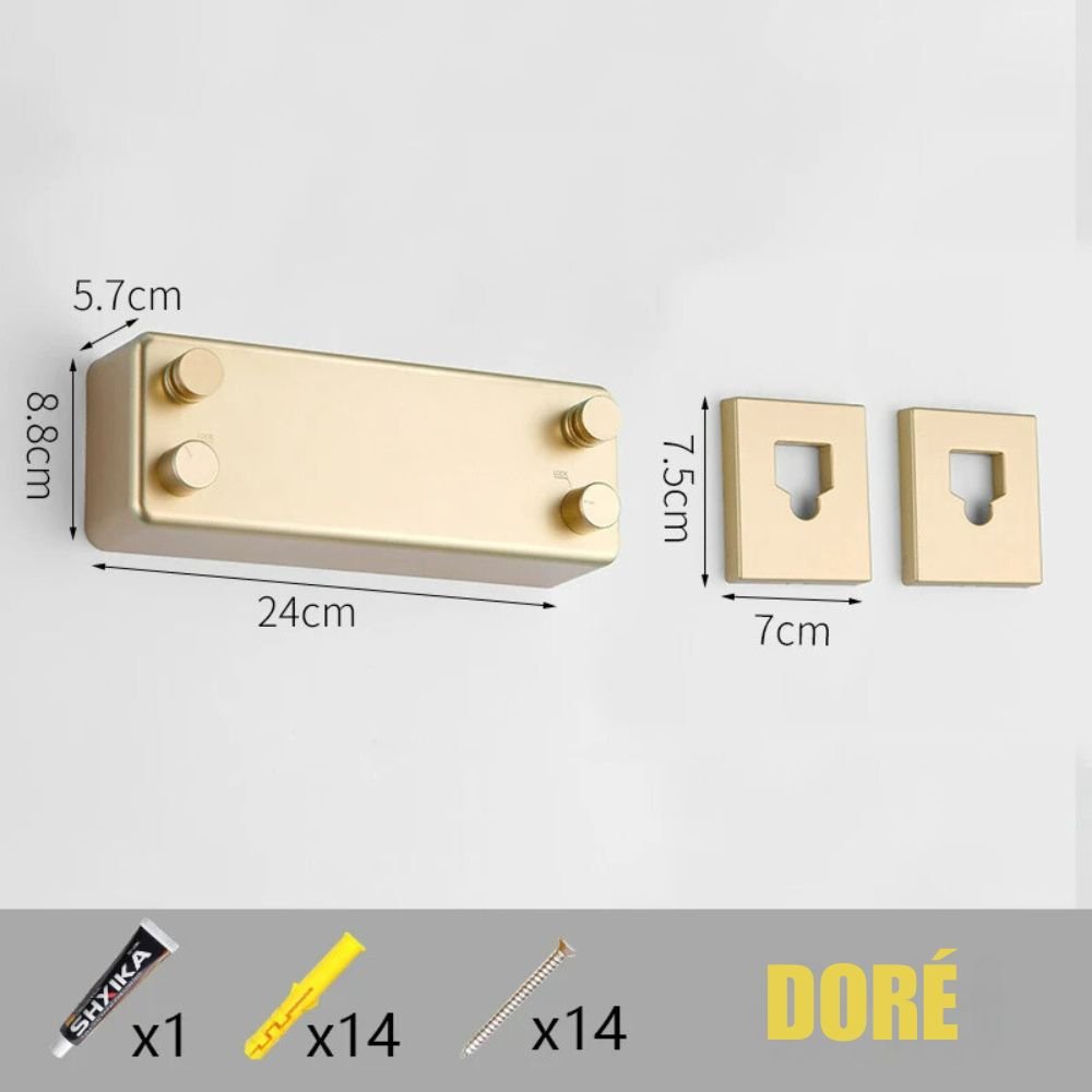 Double line clothesline in gold