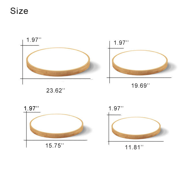Round wood ceiling light size guide