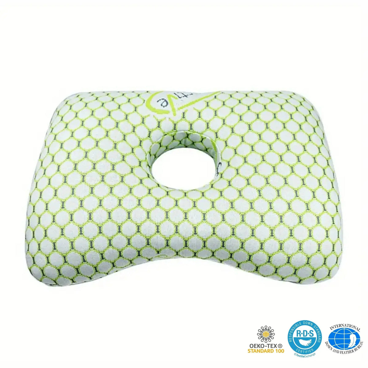 Green ear piercing pillow