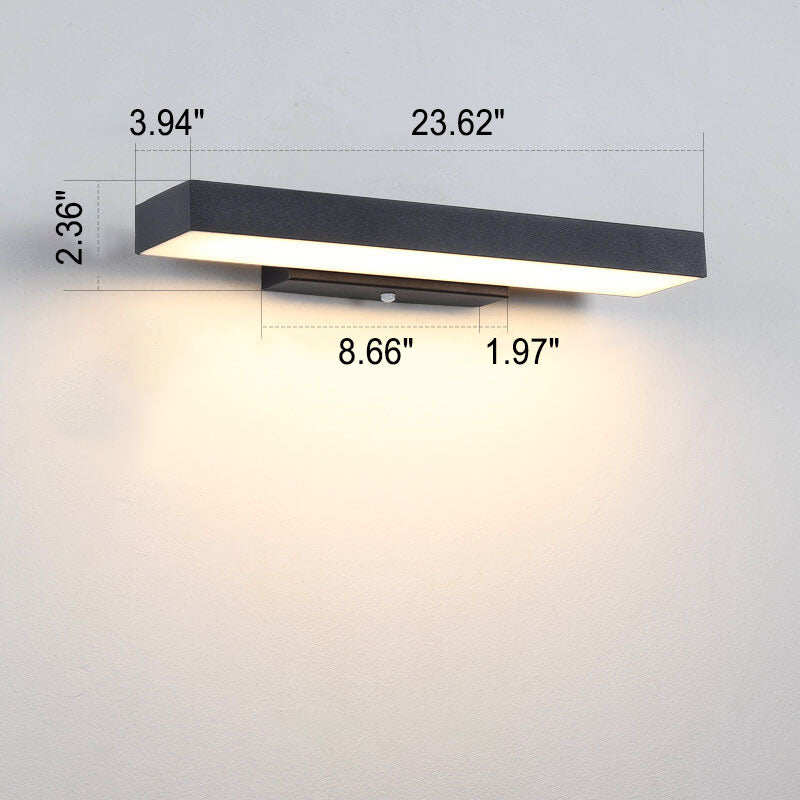 Outdoor wall light on a patio