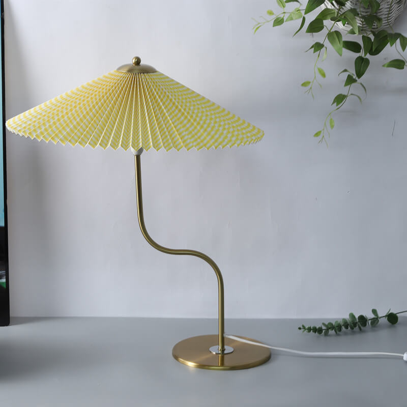 All five pleated umbrella lamp colours