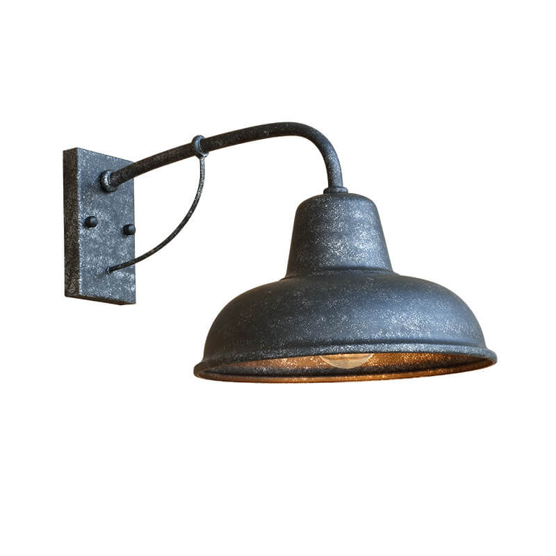 Barn wall light gooseneck arm detail