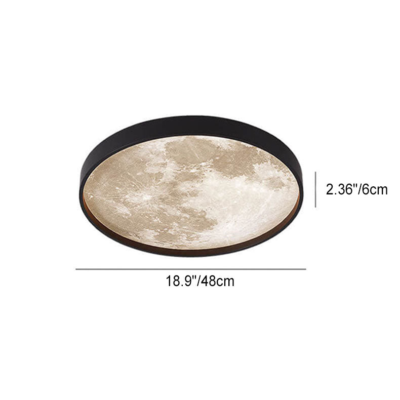 Moon ceiling light in a hallway