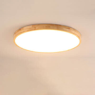 Round wood ceiling light mounting