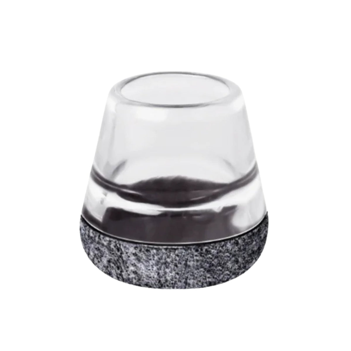 Clear chair leg protectors with grey base