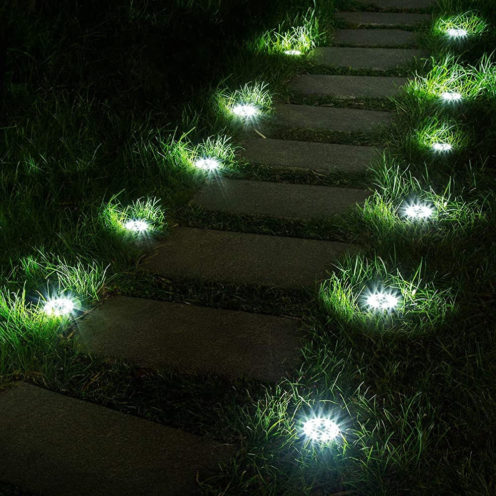 Solar LED ground lights, cool white