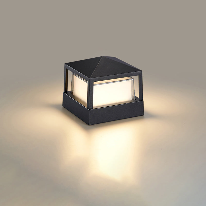 Garden light in a planting bed