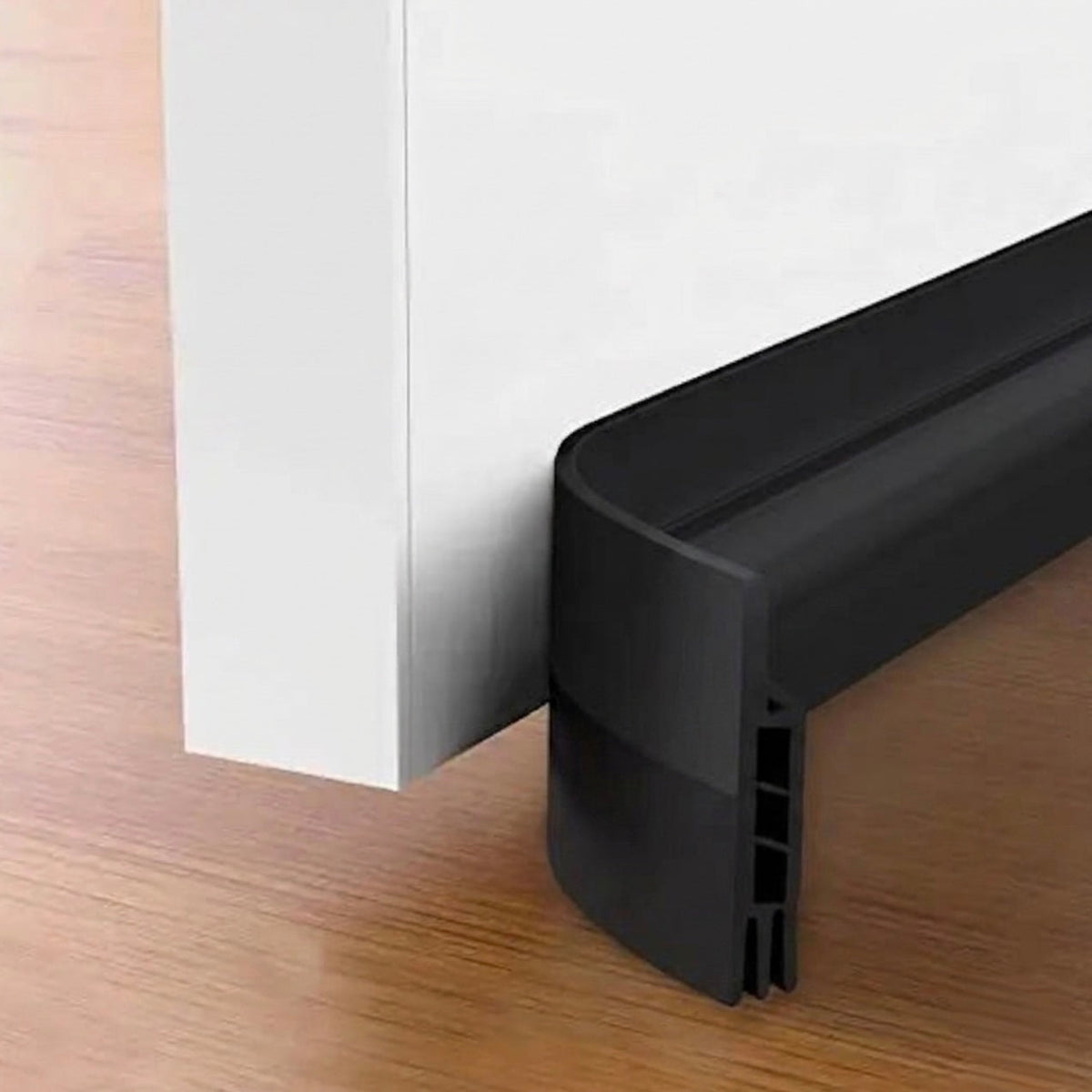 Black self-adhesive door seal strip