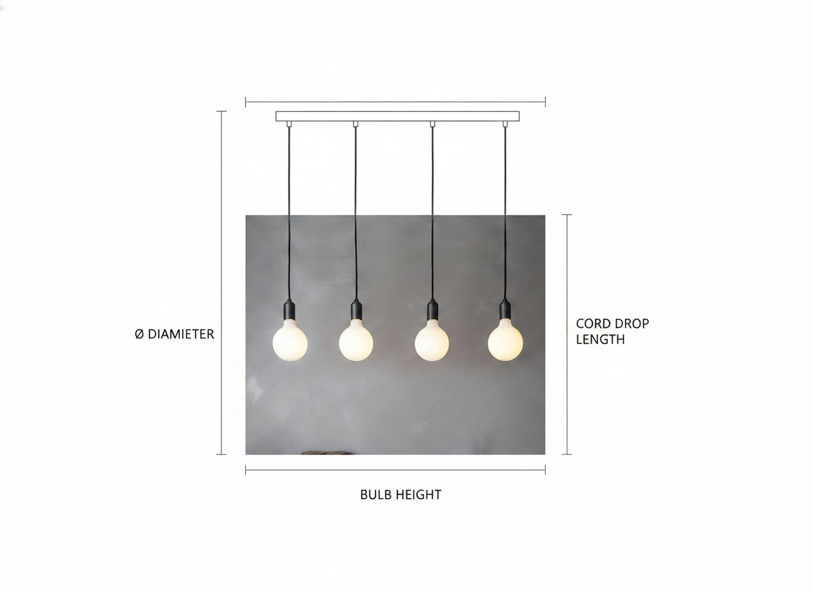 LED globe bulb dimensions