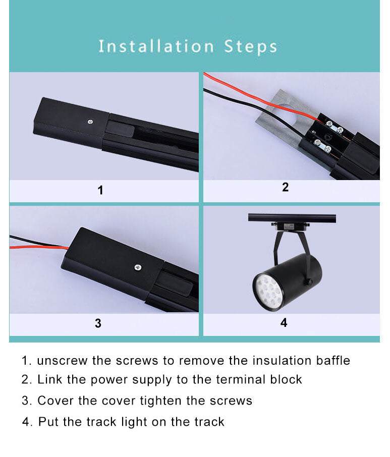 Track light size diagram