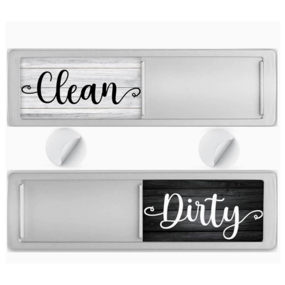 Dishwasher magnet sign in Silver