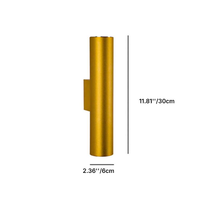 Cylinder wall light dimensions