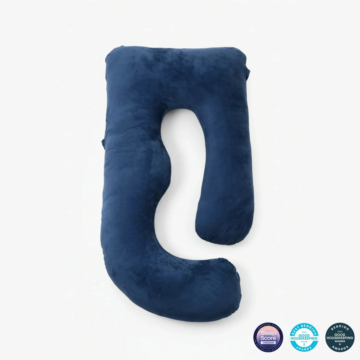 Navy blue U-shaped pregnancy pillow