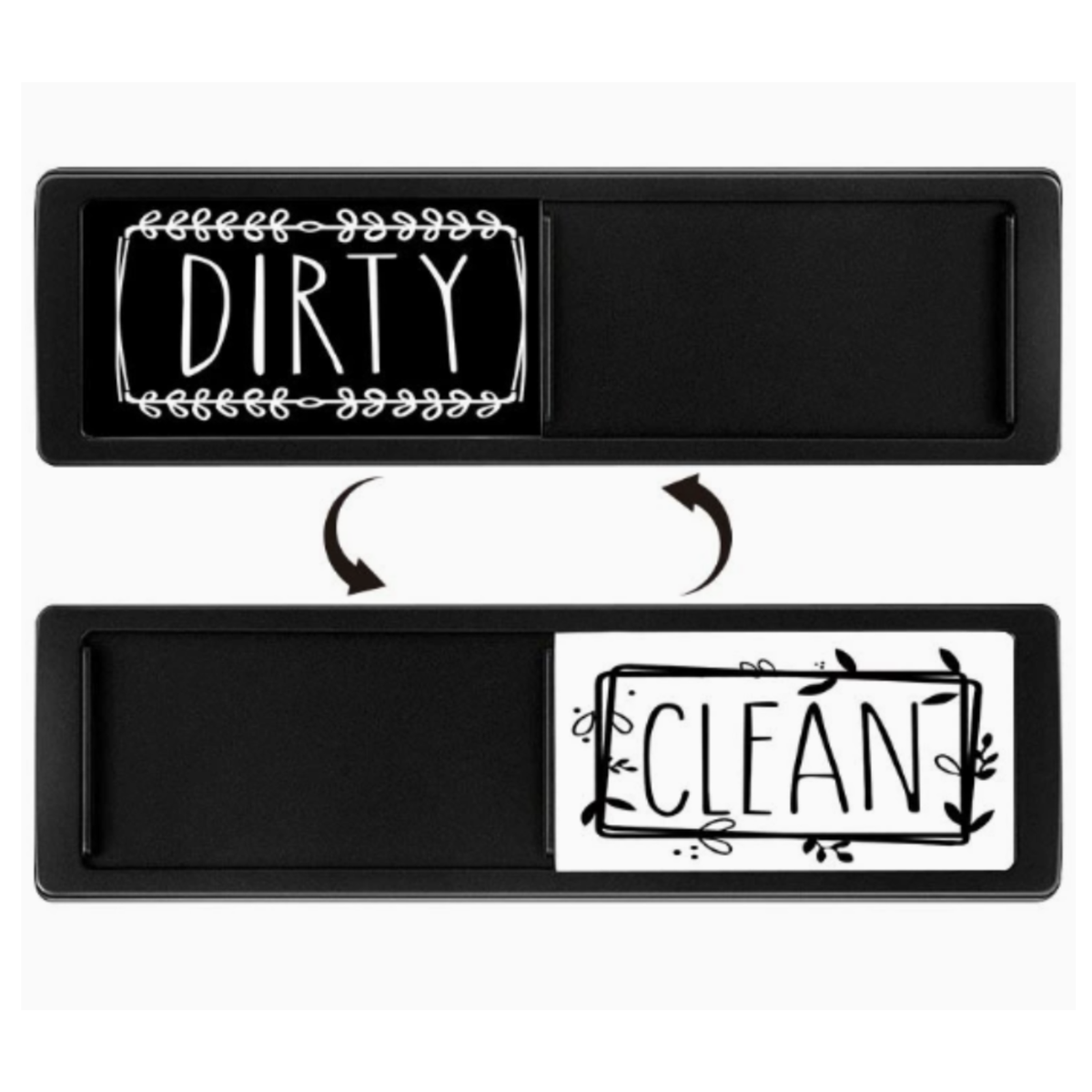 Dishwasher magnet sign in Black