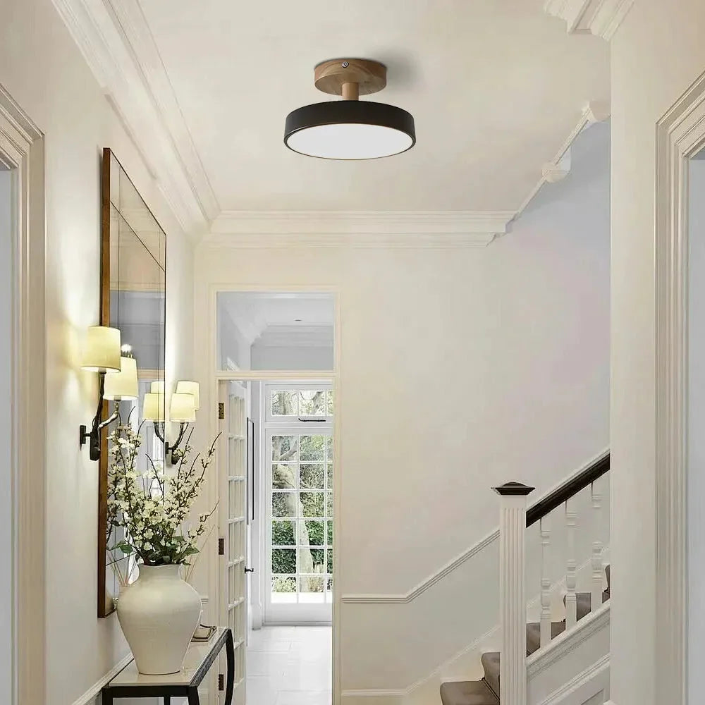 Matte black macaron ceiling light