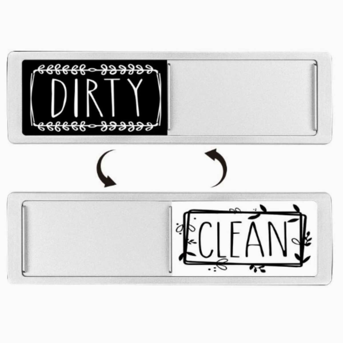 Dishwasher magnet sign in Black and White