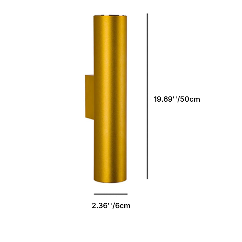 Cylinder wall light installation