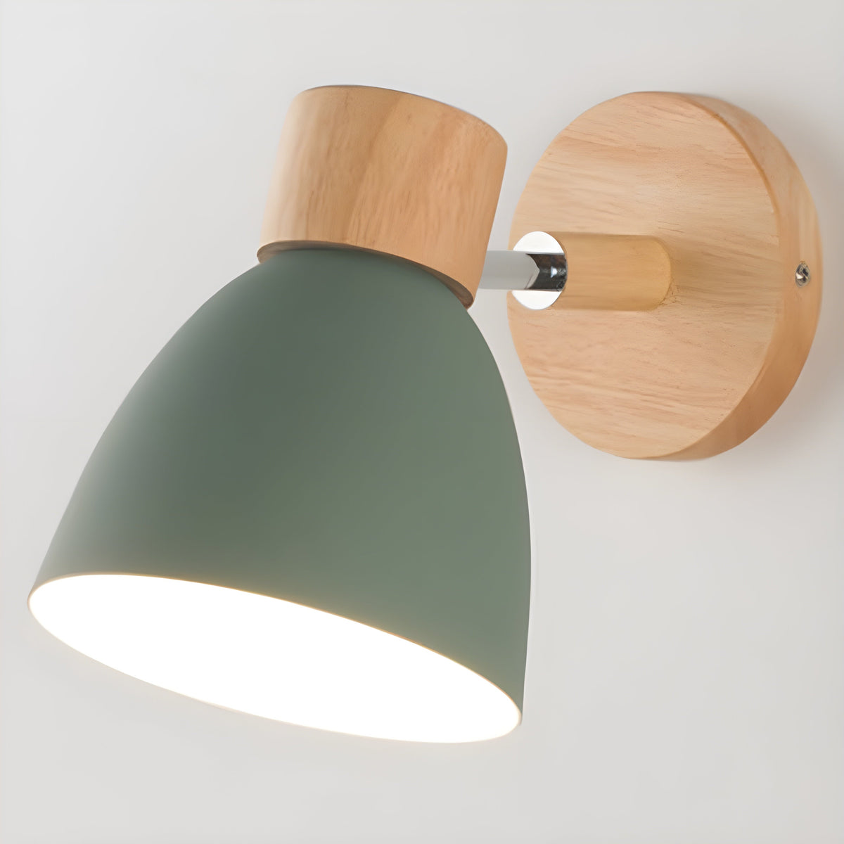Olive adjustable reading wall light