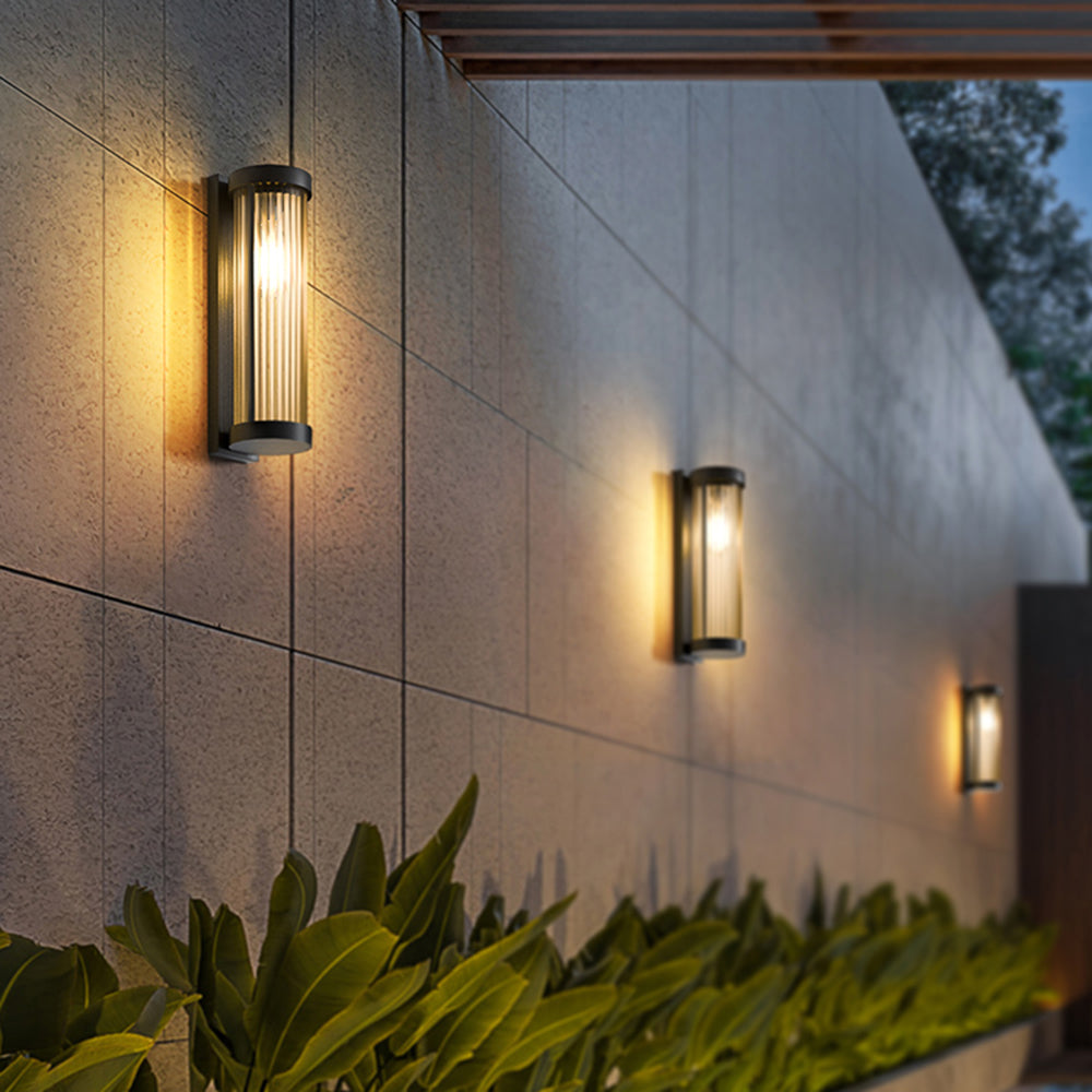 Cylinder outdoor wall lamp 38 cm