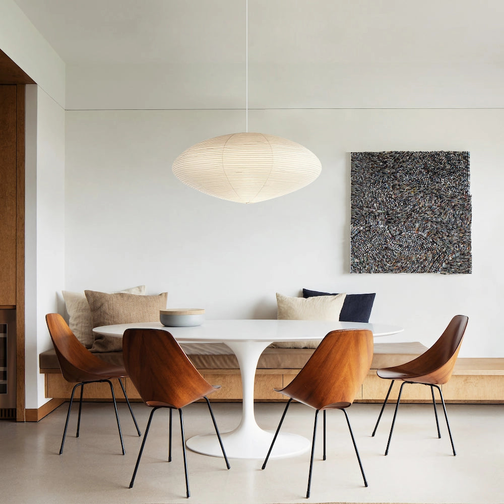Paper lantern pendant light close-up