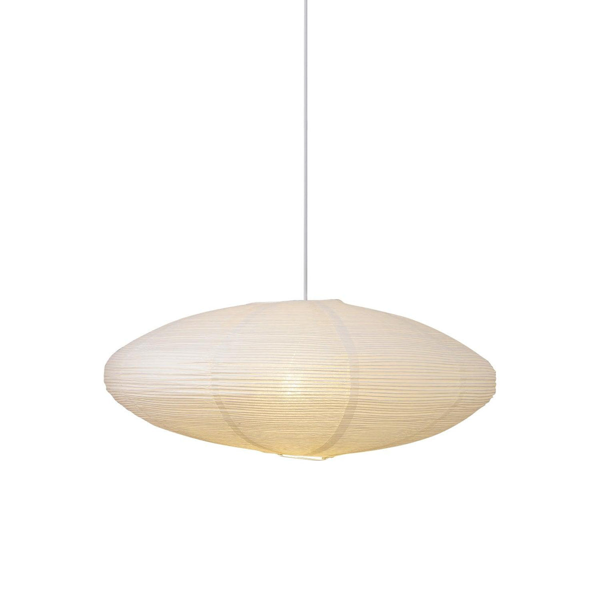 Hard-wired paper lantern pendant light