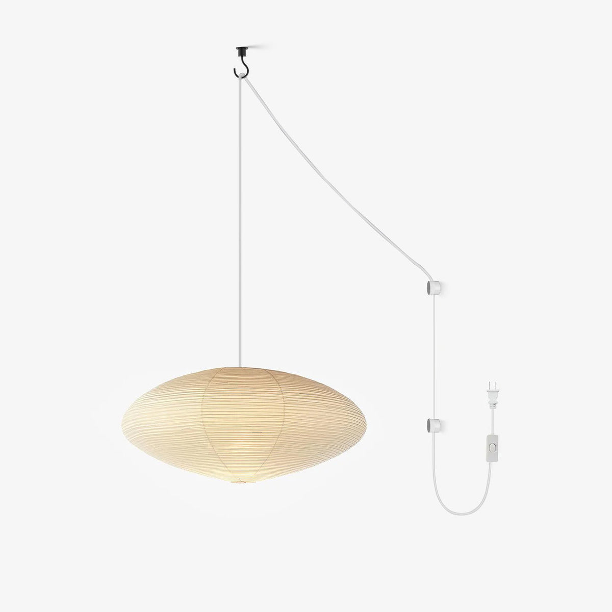 Plug-in paper lantern pendant light