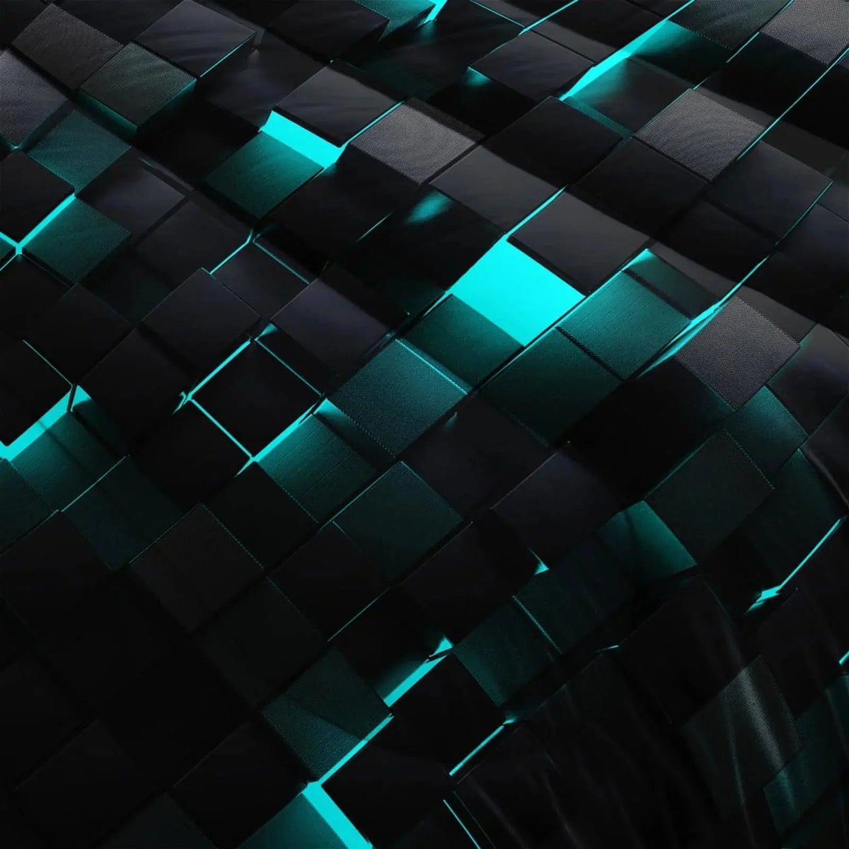 Close-up of the 3D geometric quilting