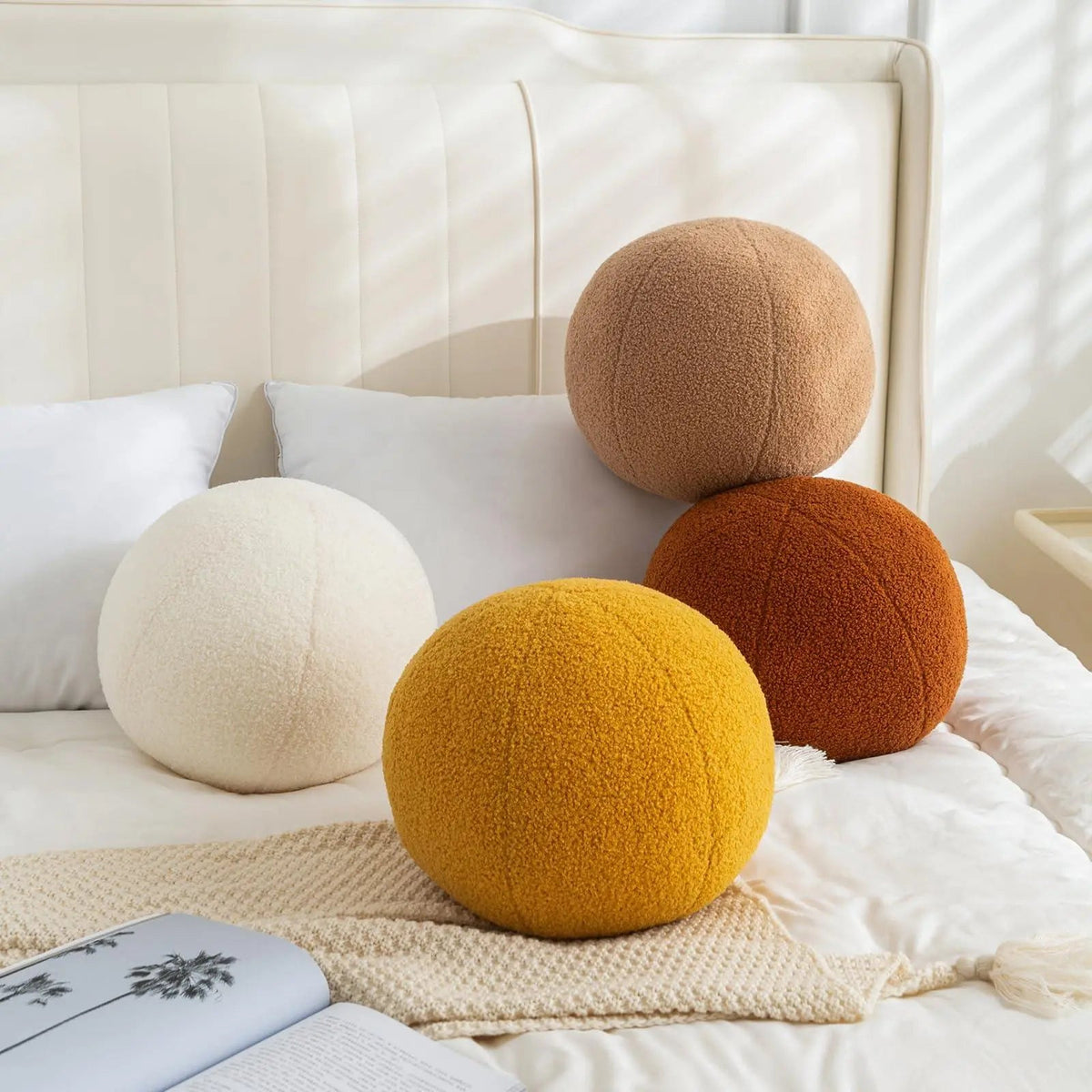 Ball cushion on a sofa