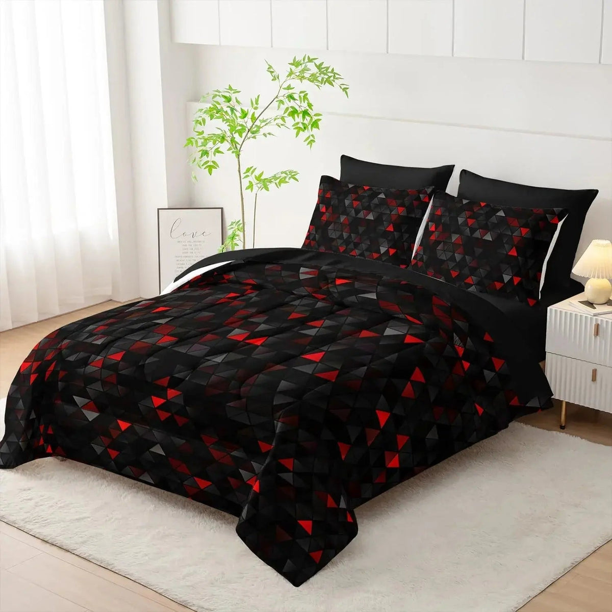 Geometric bedding set folded