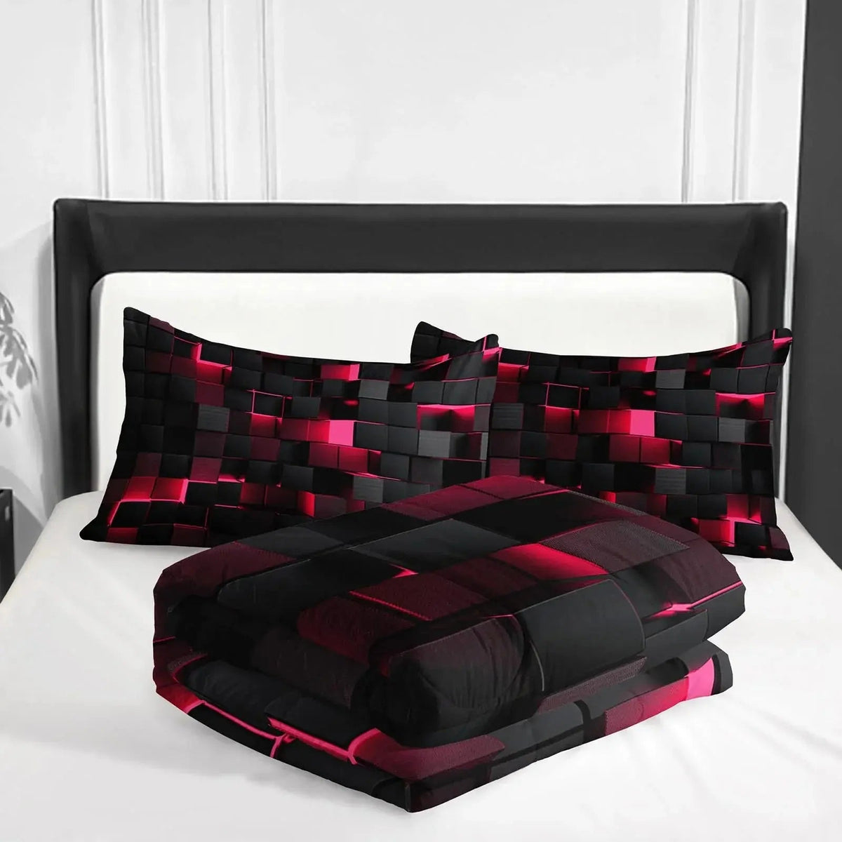 Bedding set on a double bed